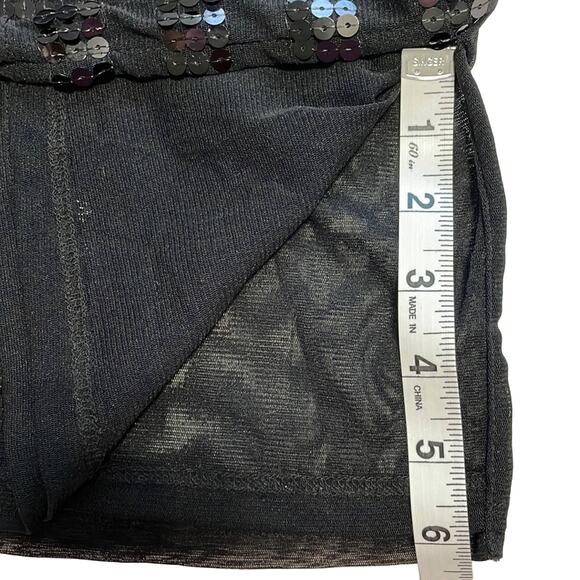 I.N.C International Concepts Radiance Deep Black Sequined Sheer Top Medium EUC - Picture 6 of 6